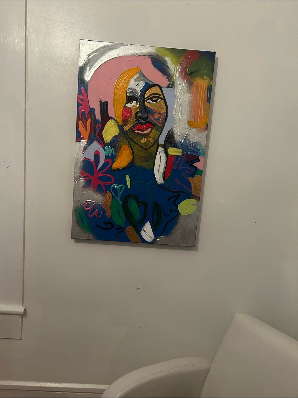 Abstract Colorful Portrait Canvas Wall Art - Multicolor by artist Addie Wuensch